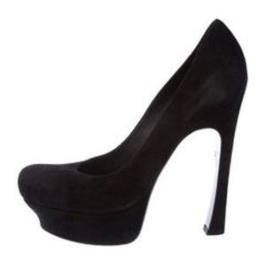 YSL Suede Platform Pumps